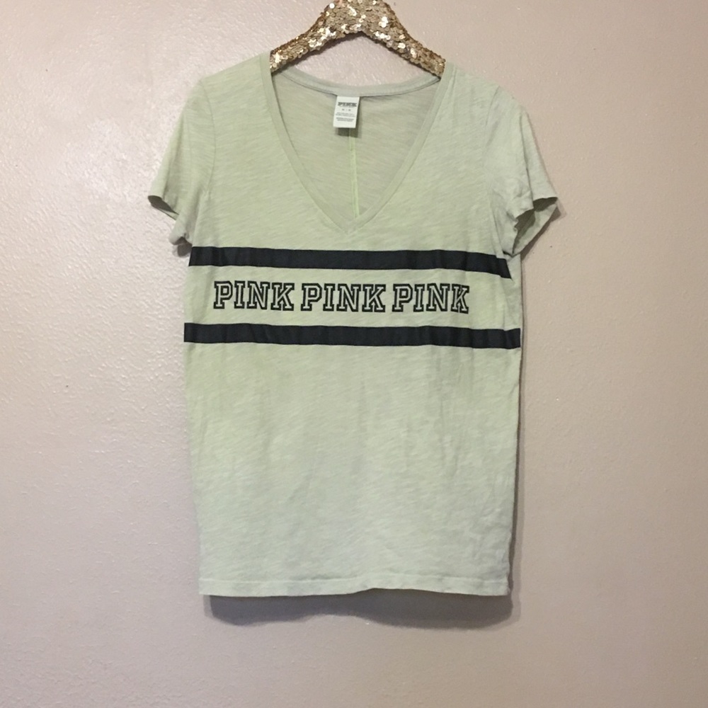 Pink Victoria Secret V neck tee short sleeve